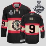 Jerseys Factory Cheap Blackhawks #9 Bobby Hull Embroidered Black