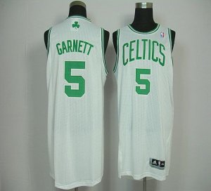 Jerseys Factory Cheap Celtics #5 Kevin Garnett White Revolution