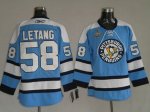 Jerseys Factory Cheap Penguins #58 Kris Letang Embroidered Blue