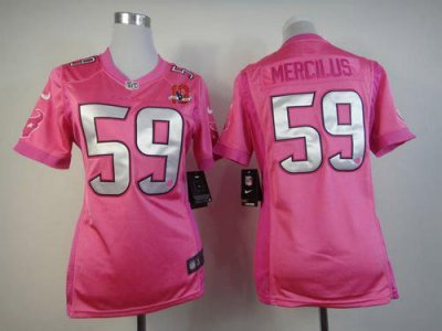 Jerseys Factory Cheap Nike Texans #59 Whitney Mercilus Pink With