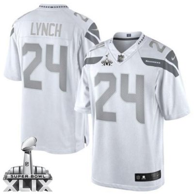 Jerseys Factory Cheap Nike Seahawks #24 Marshawn Lynch White Sup