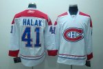 Jerseys Factory Cheap Canadiens #41 Jaroslav Halak Embroidered W