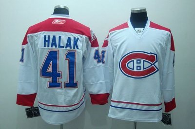 Jerseys Factory Cheap Canadiens #41 Jaroslav Halak Embroidered W