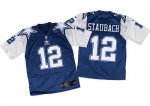 Jerseys Factory Cheap Nike Cowboys #12 Roger Staubach Navy Blue/