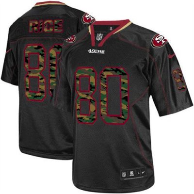 Jerseys Factory Cheap Nike 49ers #80 Jerry Rice Black Men's Stit