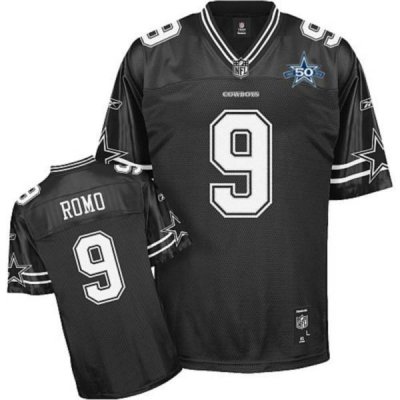 Jerseys Factory Cheap Cowboys #9 Tony Romo Black Shadow Team 50T