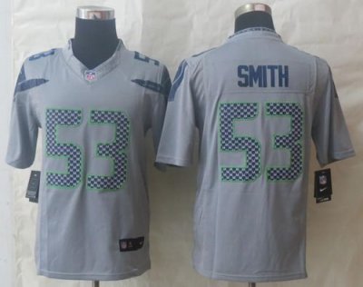 Jerseys Factory Cheap Nike Seahawks #53 Malcolm Smith Grey Alter