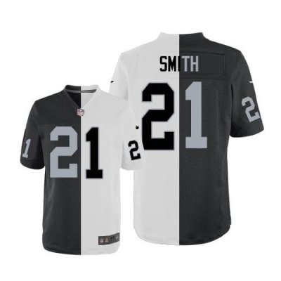 Jerseys Factory Cheap Nike Raiders #21 Sean Smith White/Black Me