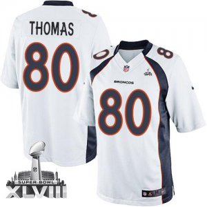 Jerseys Factory Cheap Nike Broncos #80 Julius Thomas White Super