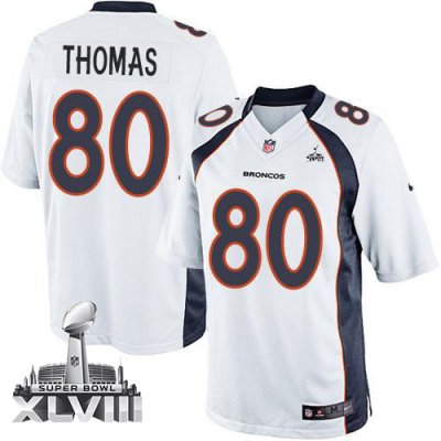Jerseys Factory Cheap Nike Broncos #80 Julius Thomas White Super