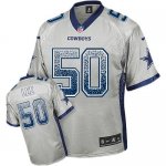 Jerseys Factory Cheap Nike Cowboys #50 Sean Lee Grey Men's Embro