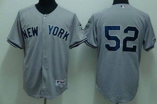 Jerseys Factory Cheap Yankees #52 C.C. Sabathia Embroidered Grey