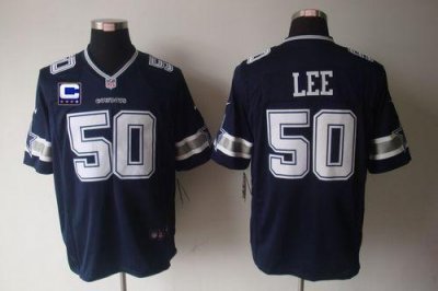 Jerseys Factory Cheap Nike Cowboys #50 Sean Lee Navy Blue Team C