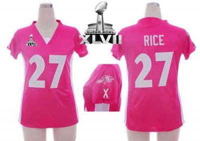 Jerseys Factory Cheap Nike Ravens #27 Ray Rice Pink Draft Him Na