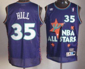 Jerseys Factory Cheap Pistons #35 Grant Hill Purple 1995 All Sta