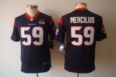 Jerseys Factory Cheap Nike Texans #59 Whitney Mercilus Navy Blue