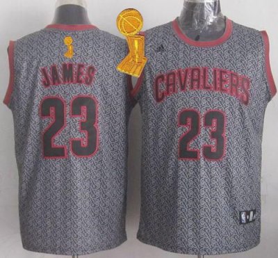 Jerseys Factory Cheap Cavaliers #23 LeBron James Grey Static Fas