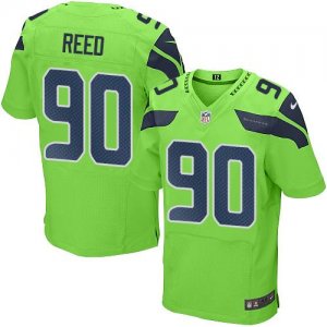 Jerseys Factory Cheap Nike Seahawks #90 Jarran Reed Green Men's