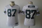 Jerseys Factory Cheap Packers #87 Jordy Nelson White Embroidered
