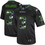 Jerseys Factory Cheap Nike Seahawks #3 Russell Wilson New Lights