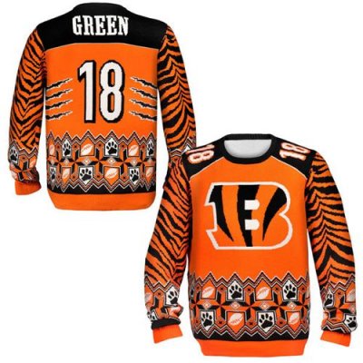 Jerseys Factory Cheap Nike Bengals #18 A.J. Green Orange/Black M