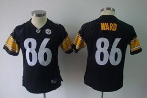 Jerseys Factory Cheap Steelers #86 Ward Black Women's Team Color
