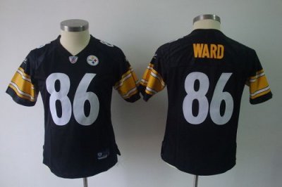 Jerseys Factory Cheap Steelers #86 Ward Black Women's Team Color