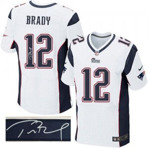 Jerseys Factory Cheap Nike Patriots #12 Tom Brady White Men's St