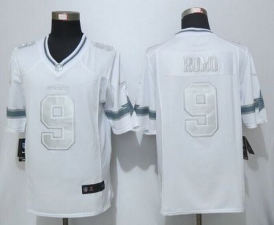 Jerseys Factory Cheap Nike Cowboys #9 Tony Romo White Men's Stit