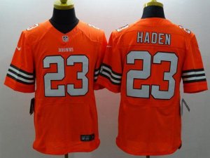 Jerseys Factory Cheap Nike Browns #23 Joe Haden Orange Alternate