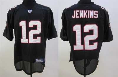 Jerseys Factory Cheap Falcons #12 Michael Jenkins Black Stitched