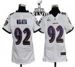 Jerseys Factory Cheap Nike Ravens #92 Haloti Ngata White Super B