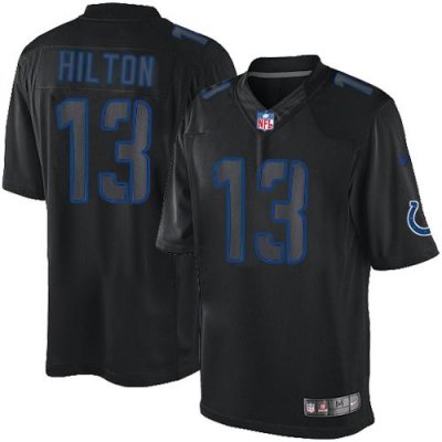 Jerseys Factory Cheap Nike Colts #13 T.Y. Hilton Black Men's Sti