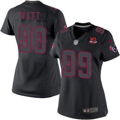 Jerseys Factory Cheap Nike Texans #99 J.J. Watt Black Impact Wit