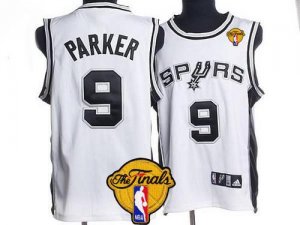 Jerseys Factory Cheap Spurs #9 Tony Parker Stitched White Finals