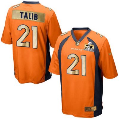 Jerseys Factory Cheap Nike Broncos #21 Aqib Talib Orange Team Co