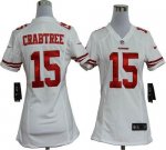 Jerseys Factory Cheap Nike 49ers #15 Michael Crabtree White Wome