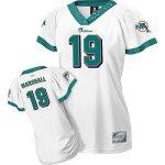 Jerseys Factory Cheap Dolphins #19 Brandon Marshall White Women'