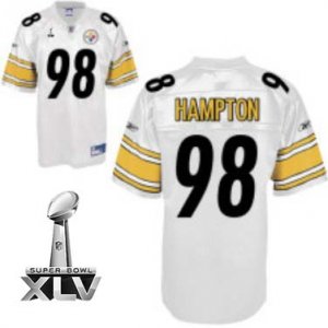 Jerseys Factory Cheap Steelers #98 Casey Hampton White Super Bow