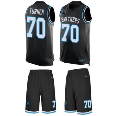 Jerseys Factory Cheap Nike Panthers #70 Trai Turner Black Team C
