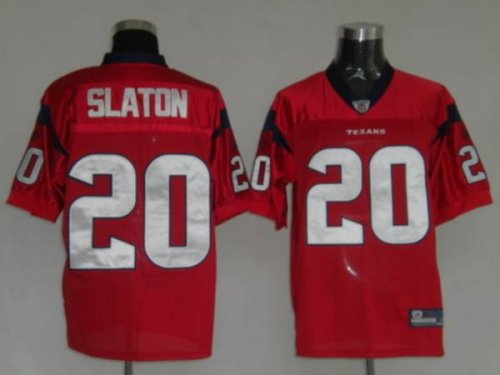 Jerseys Factory Cheap Texans Steve Slaton #20 Red Stitched NFL J