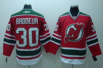 Jerseys Factory Cheap Devils #30 Martin Brodeur Embroidered Red
