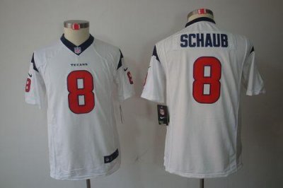 Jerseys Factory Cheap Nike Texans #8 Matt Schaub White Youth Emb
