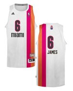 Jerseys Factory Cheap Heat #6 LeBron James White ABA Hardwood Cl