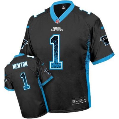 Jerseys Factory Cheap Nike Panthers #1 Cam Newton Black Team Col