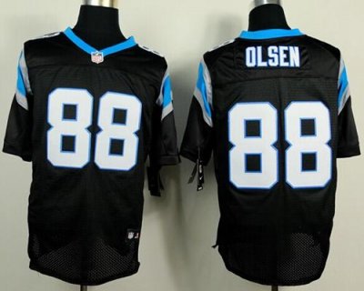 Jerseys Factory Cheap Nike Panthers #88 Greg Olsen Black Team Co