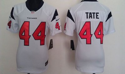 Jerseys Factory Cheap Nike Texans #44 Ben Tate White Women's Emb