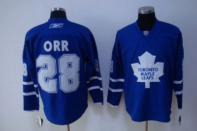 Jerseys Factory Cheap Maple Leafs #28 Colton Orr Embroidered Blu