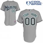 Jerseys Factory Cheap Marlins Personalized Authentic Grey Baseba
