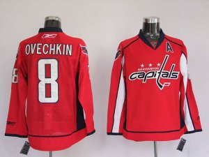 Jerseys Factory Cheap Capitals #8 Alex Ovechkin Embroidered Red